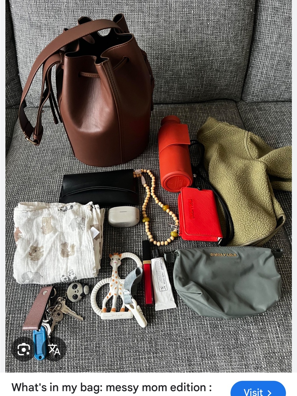 RARE! SEZANE Marcel Bucket Bag Chocolate Brown Smooth Leather - Picture 11 of 17